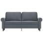 vidaXL Sofá de 2 plazas de terciopelo gris oscuro 140 cm vidaXL Sofá de 2 plazas de terciopelo gris oscuro 140 cm