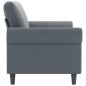 vidaXL Sofá de 2 plazas de terciopelo gris oscuro 140 cm vidaXL Sofá de 2 plazas de terciopelo gris oscuro 140 cm