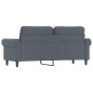 vidaXL Sofá de 2 plazas de terciopelo gris oscuro 140 cm vidaXL Sofá de 2 plazas de terciopelo gris oscuro 140 cm