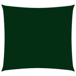 vidaXL Toldo de vela cuadrado tela Oxford verde oscuro 2,5x2,5 m