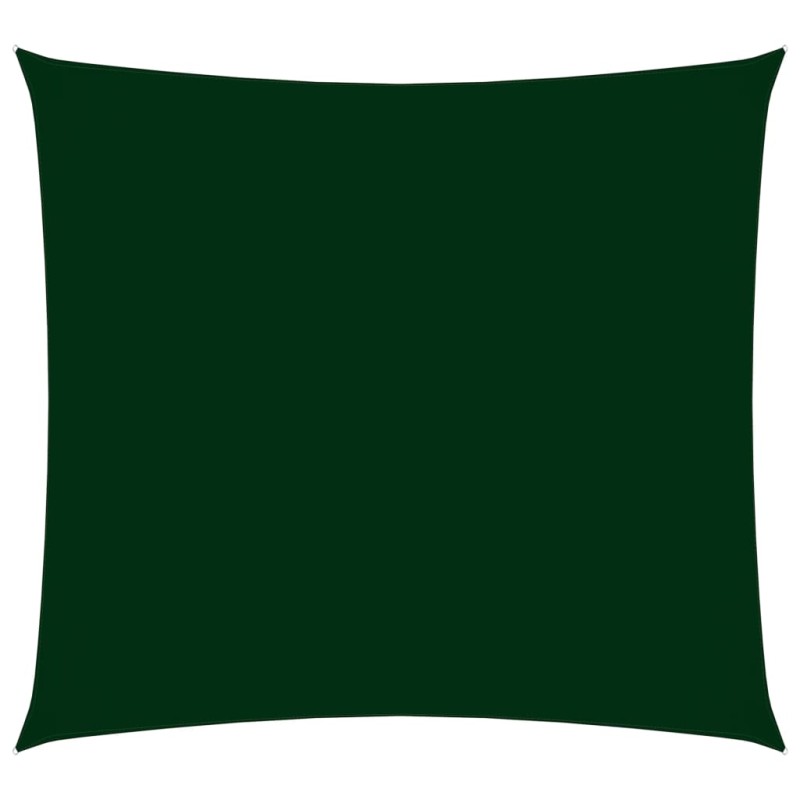 vidaXL Toldo de vela cuadrado tela Oxford verde oscuro 2,5x2,5 m