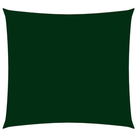 vidaXL Toldo de vela cuadrado tela Oxford verde oscuro 2,5x2,5 m