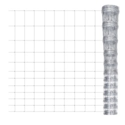 vidaXL Valla de jardín de acero galvanizado 50 m 150 cm
