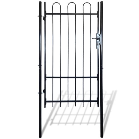 Puerta metálica con arcos para el jardín, 100 x 198 cm