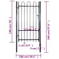 Puerta metálica con arcos para el jardín, 100 x 198 cm Puerta metálica con arcos para el jardín, 100 x 198 cm