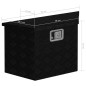 vidaXL Caja de aluminio forma trapezoide negra 70x24x42 cm vidaXL Caja de aluminio forma trapezoide negra 70x24x42 cm