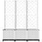 vidaXL Jardinera con enrejado PP blanco 120x40x136 cm