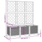 vidaXL Jardinera con enrejado PP blanco 120x40x136 cm