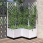 vidaXL Jardinera con enrejado PP blanco 80x80x136 cm vidaXL Jardinera con enrejado PP blanco 80x80x136 cm