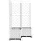 vidaXL Jardinera con enrejado PP blanco 80x80x136 cm vidaXL Jardinera con enrejado PP blanco 80x80x136 cm