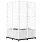 vidaXL Jardinera con enrejado PP blanco 80x80x136 cm vidaXL Jardinera con enrejado PP blanco 80x80x136 cm