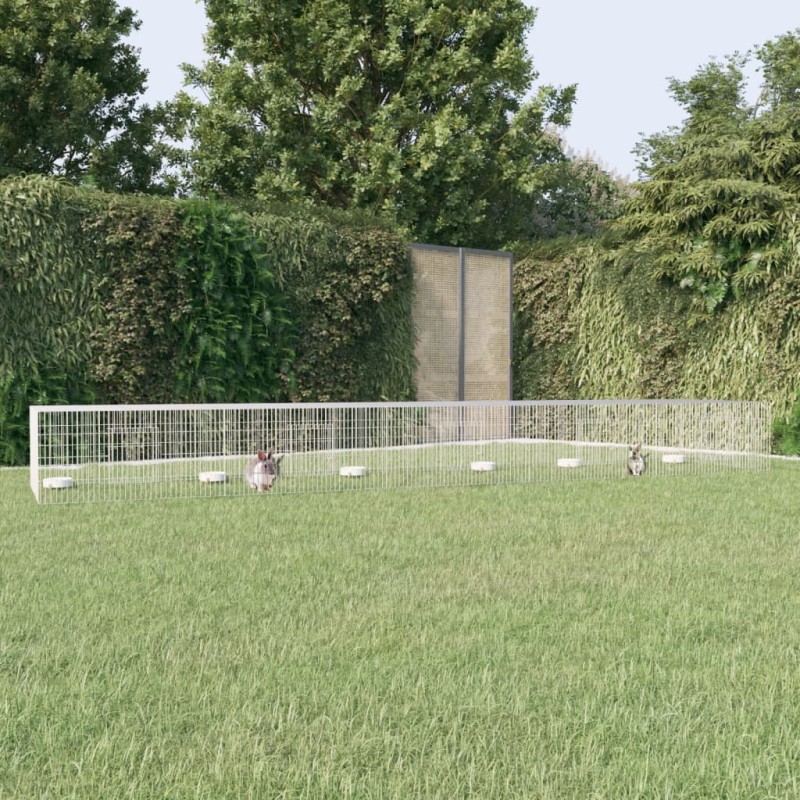 vidaXL Jaula para conejos 5 paneles hierro galvanizado 541x109x54 cm vidaXL Jaula para conejos 5 paneles hierro galvanizado 541x109x54 cm