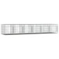 vidaXL Jaula para conejos 6 paneles hierro galvanizado 327x79x54 cm vidaXL Jaula para conejos 6 paneles hierro galvanizado 327x79x54 cm