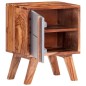 vidaXL Mesita de noche de madera maciza de Sheesham gris 40x30x50 cm vidaXL Mesita de noche de madera maciza de Sheesham gris 40x30x50 cm
