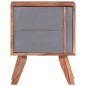vidaXL Mesita de noche de madera maciza de Sheesham gris 40x30x50 cm vidaXL Mesita de noche de madera maciza de Sheesham gris 40x30x50 cm