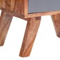 vidaXL Mesita de noche de madera maciza de Sheesham gris 40x30x50 cm vidaXL Mesita de noche de madera maciza de Sheesham gris 40x30x50 cm