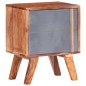 vidaXL Mesita de noche de madera maciza de Sheesham gris 40x30x50 cm vidaXL Mesita de noche de madera maciza de Sheesham gris 40x30x50 cm