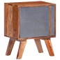 vidaXL Mesita de noche de madera maciza de Sheesham gris 40x30x50 cm vidaXL Mesita de noche de madera maciza de Sheesham gris 40x30x50 cm