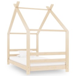 vidaXL Estructura de cama infantil de madera maciza de pino 80x160 cm