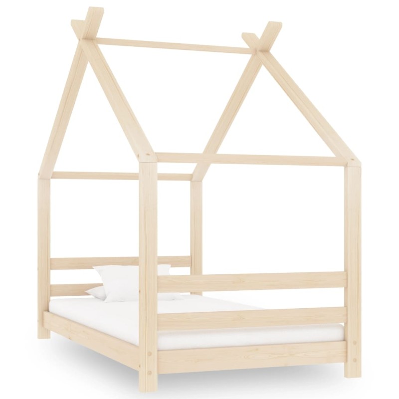 vidaXL Estructura de cama infantil de madera maciza de pino 80x160 cm vidaXL Estructura de cama infantil de madera maciza de pino 80x160 cm