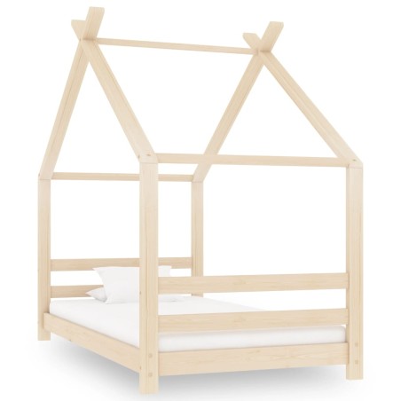 vidaXL Estructura de cama infantil de madera maciza de pino 80x160 cm