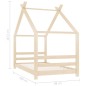 vidaXL Estructura de cama infantil de madera maciza de pino 80x160 cm vidaXL Estructura de cama infantil de madera maciza de pino 80x160 cm