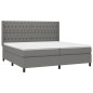 vidaXL Cama box spring con colchón tela gris oscuro 200x200 cm vidaXL Cama box spring con colchón tela gris oscuro 200x200 cm