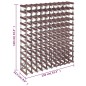 vidaXL Botellero para 120 botellas madera maciza de pino marrón vidaXL Botellero para 120 botellas madera maciza de pino marrón