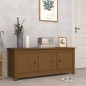 vidaXL Armario zapatero madera maciza pino marrón miel 110x38x45,5cm