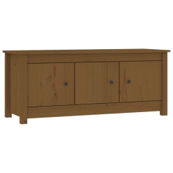 vidaXL Armario zapatero madera maciza pino marrón miel 110x38x45,5cm