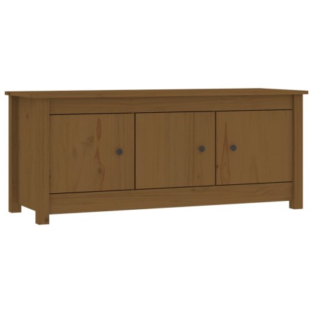 vidaXL Armario zapatero madera maciza pino marrón miel 110x38x45,5cm