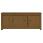 vidaXL Armario zapatero madera maciza pino marrón miel 110x38x45,5cm
