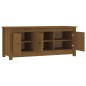 vidaXL Armario zapatero madera maciza pino marrón miel 110x38x45,5cm