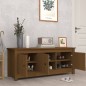 vidaXL Armario zapatero madera maciza pino marrón miel 110x38x45,5cm