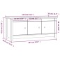 vidaXL Armario zapatero madera maciza pino marrón miel 110x38x45,5cm