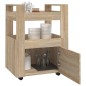 vidaXL Carrito de cocina madera contrachapada color roble 60x45x80 cm vidaXL Carrito de cocina madera contrachapada color roble 60x45x80 cm