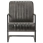 vidaXL Sillón en voladizo cuero auténtico gris envejecido vidaXL Sillón en voladizo cuero auténtico gris envejecido