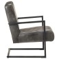 vidaXL Sillón en voladizo cuero auténtico gris envejecido vidaXL Sillón en voladizo cuero auténtico gris envejecido