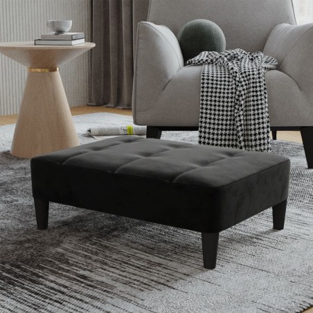 vidaXL Reposapiés de terciopelo negro 78x56x32 cm