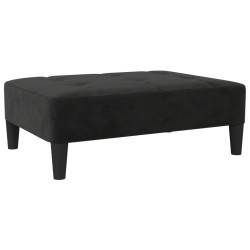 vidaXL Reposapiés de terciopelo negro 78x56x32 cm