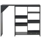 vidaXL Mesa de bar con estantería móvil negro 138x39x110 cm