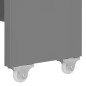 vidaXL Mesa de comedor extensible gris brillante 175x90x75 cm