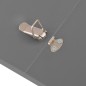 vidaXL Mesa de comedor extensible gris brillante 175x90x75 cm