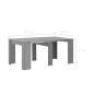 vidaXL Mesa de comedor extensible gris brillante 175x90x75 cm