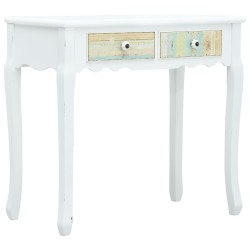 vidaXL Mesa consola de madera blanca 80x40x74 cm