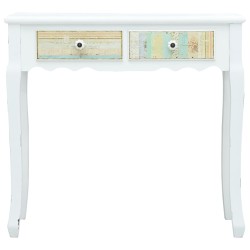 vidaXL Mesa consola de madera blanca 80x40x74 cm