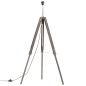 vidaXL Lámpara de trípode madera maciza de teca gris y blanca 141 cm vidaXL Lámpara de trípode madera maciza de teca gris y blanca 141 cm