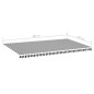 vidaXL Tela de repuesto para toldo gris antracita y blanco 6x3,5 m