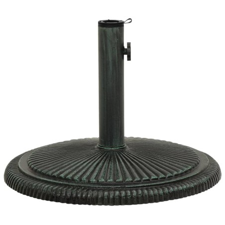 vidaXL Base de sombrilla de hierro fundido verde 45x45x30 cm 