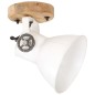 vidaXL Lámparas industriales de pared/techo 2 uds blanca 20x25 cm E27